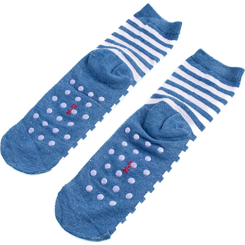 Shelvt Non-slip Kids Socks With Smile Stripes