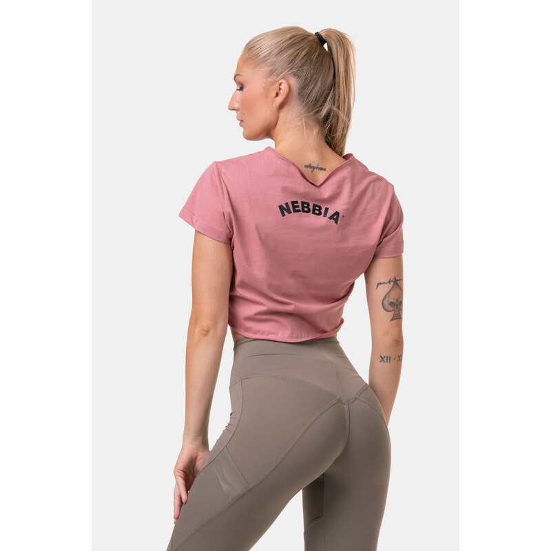 Nebbia Volný Fit & Sporty crop top old rose XS