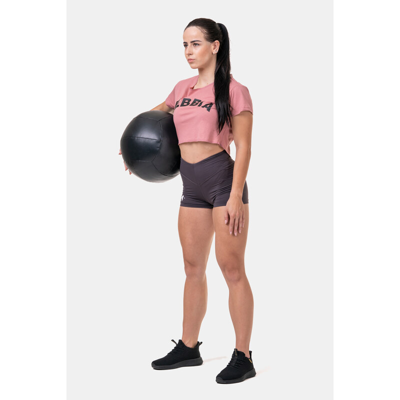 Nebbia Volný Fit & Sporty crop top old rose XS