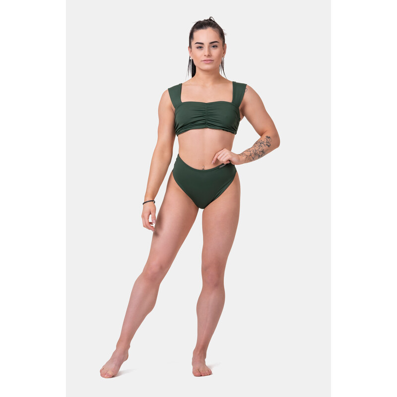 Nebbia Miami retro bikini - vrchní díl 553 dark green S