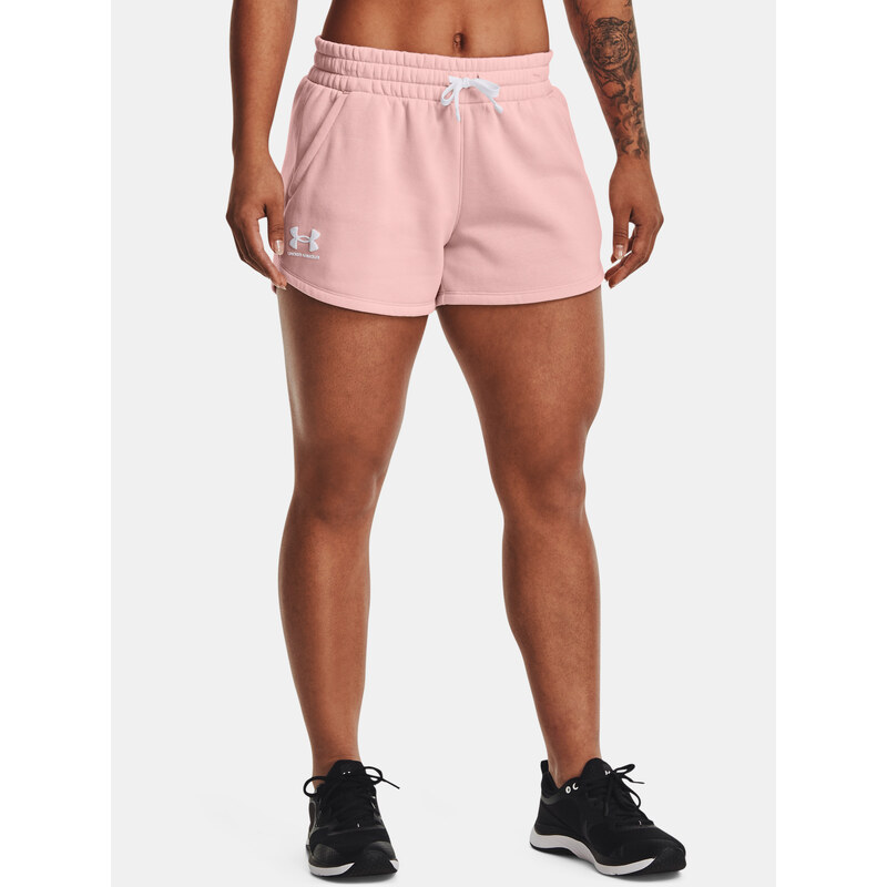 Under Armour Kraťasy Rival Fleece Short-PNK - Dámské