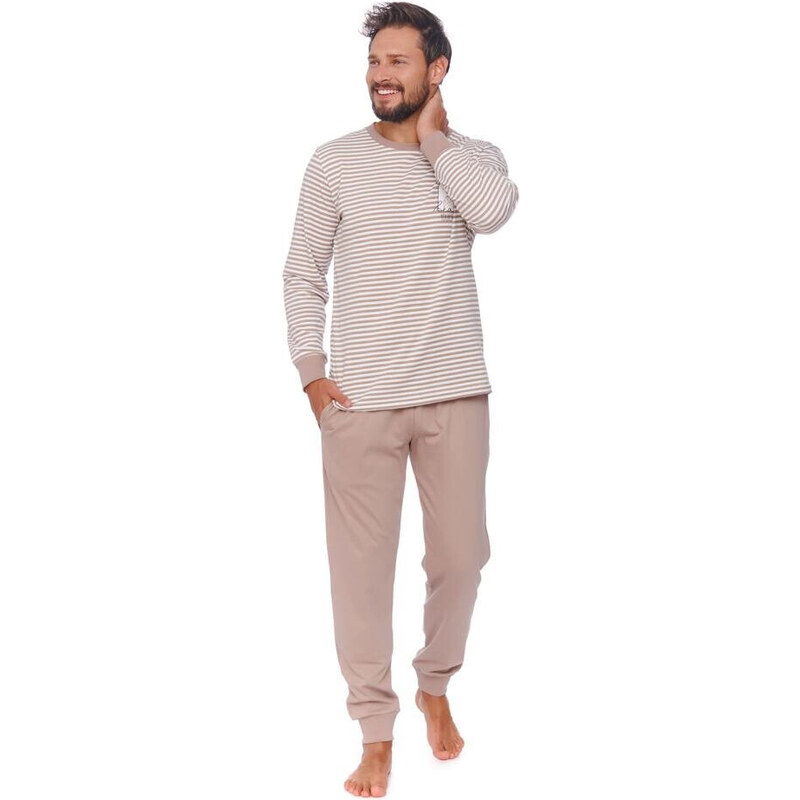 DN Nightwear Pánské pyžamo Bear hnědé