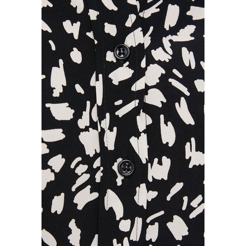 Košile Seidensticker dámská, černá barva, regular, s klasickým límcem, 60.134111