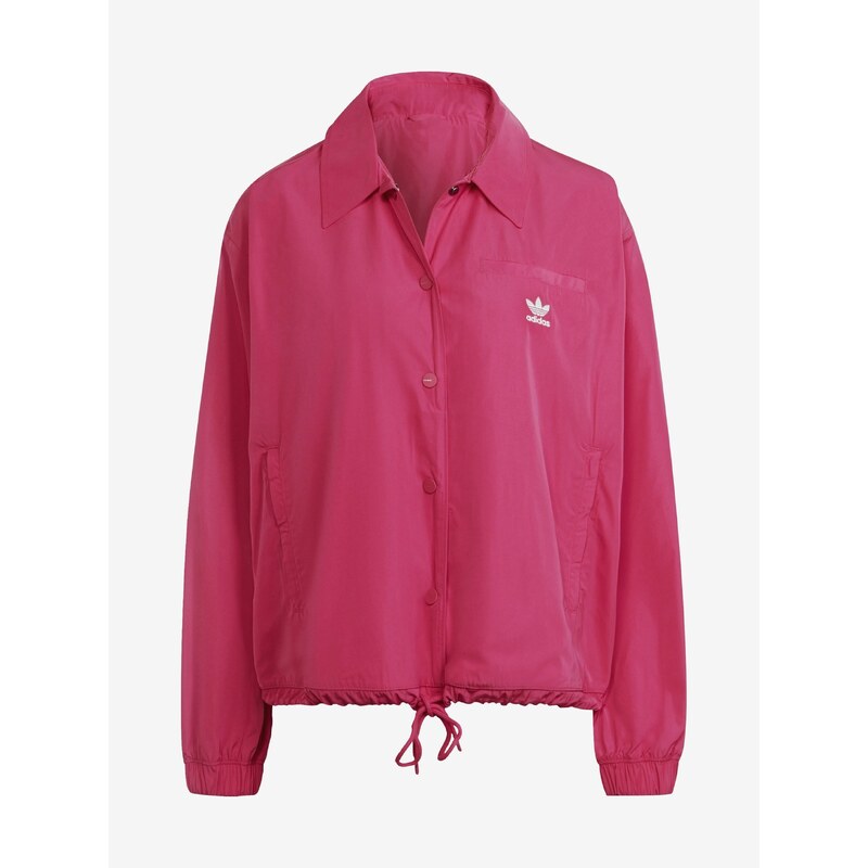 Tmavě růžová dámská lehká bunda adidas Originals Windbreaker - Dámské