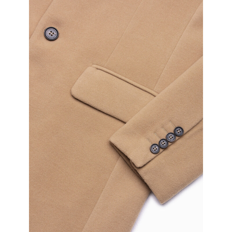 Ombre Clothing Pánský kabát - světle žlutá C432
