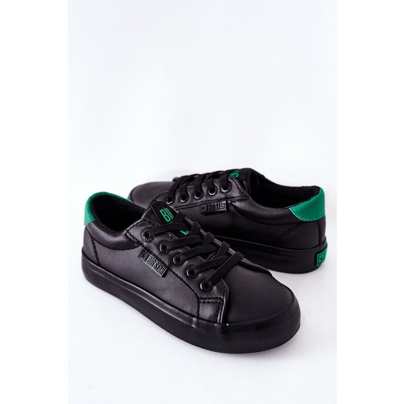 BIG STAR SHOES Children's Leather Sneakers BIG STAR DD374147 Black