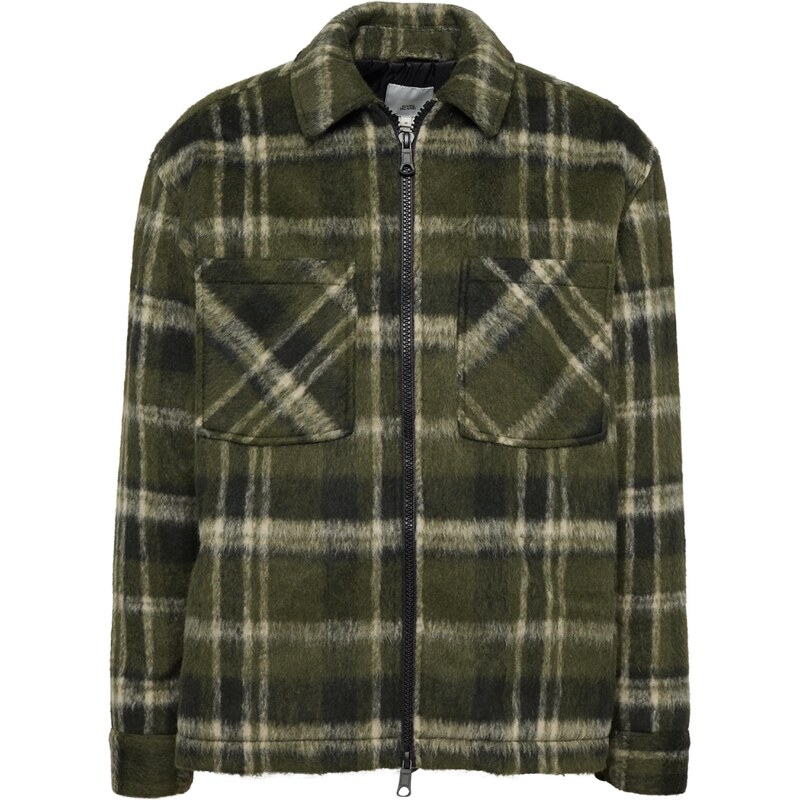 River Island Přechodná bunda režná / khaki / černá
