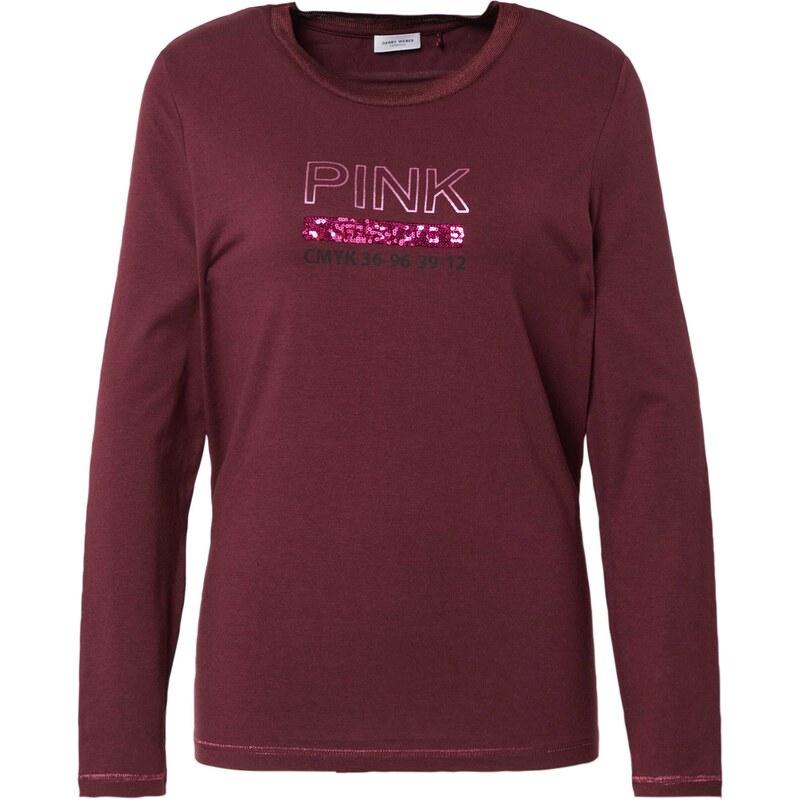 GERRY WEBER Tričko pink / burgundská červeň / černá 105463354