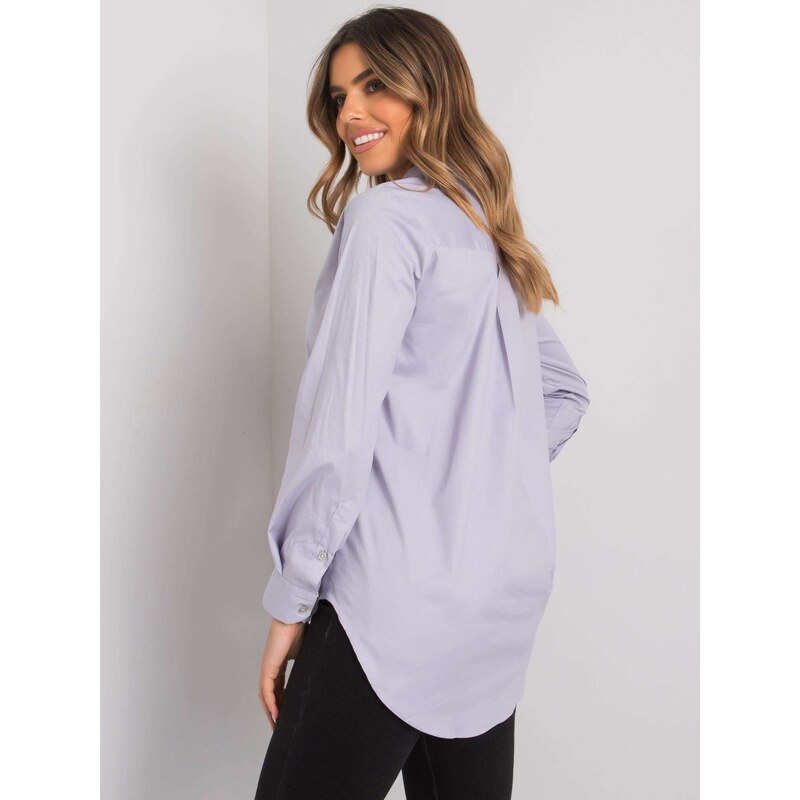 Fashionhunters Světle fialová dámská klasická košile od Novarra RUE PARIS
