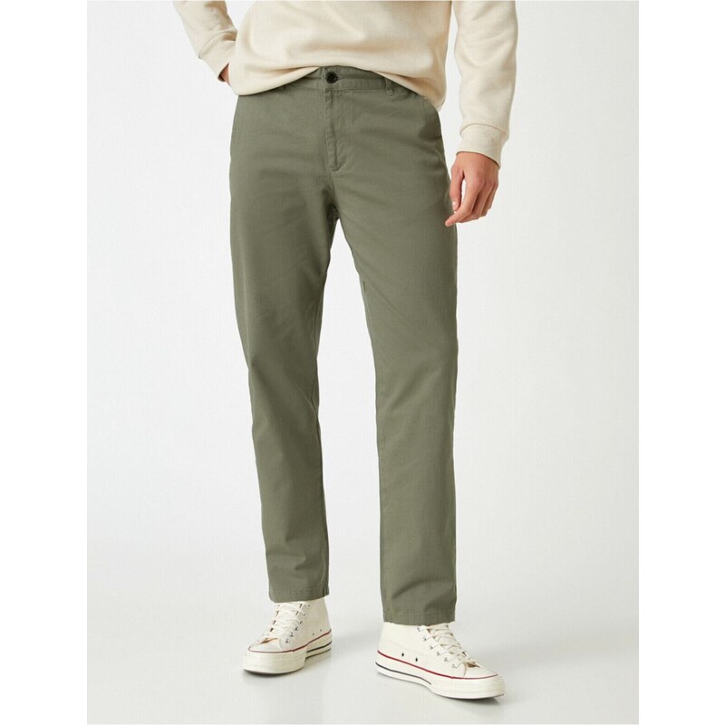 Koton Skinny Gabardine Chino Trousers Cotton