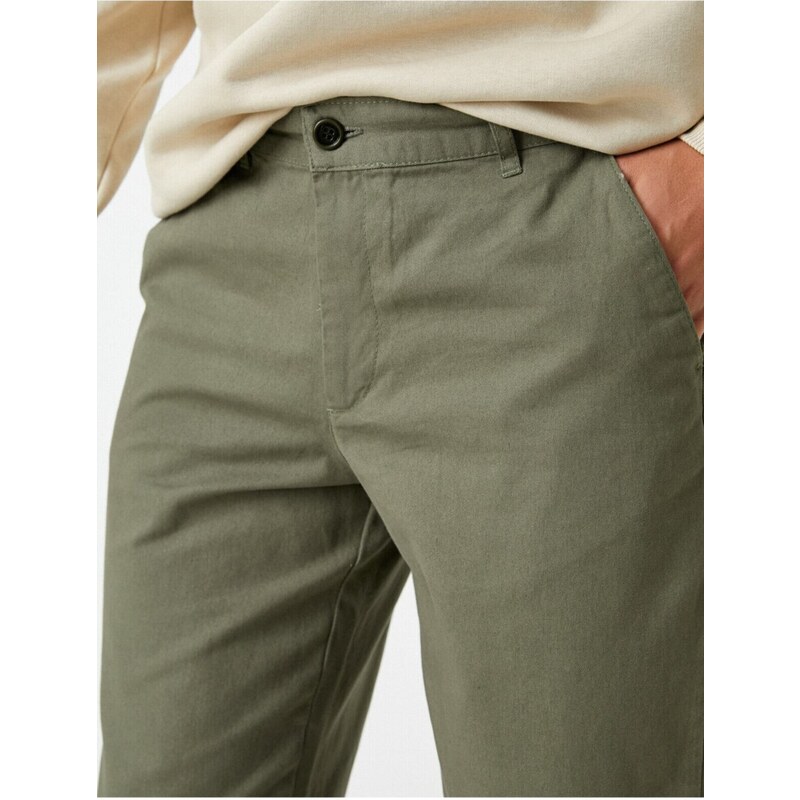 Koton Skinny Gabardine Chino Trousers Cotton