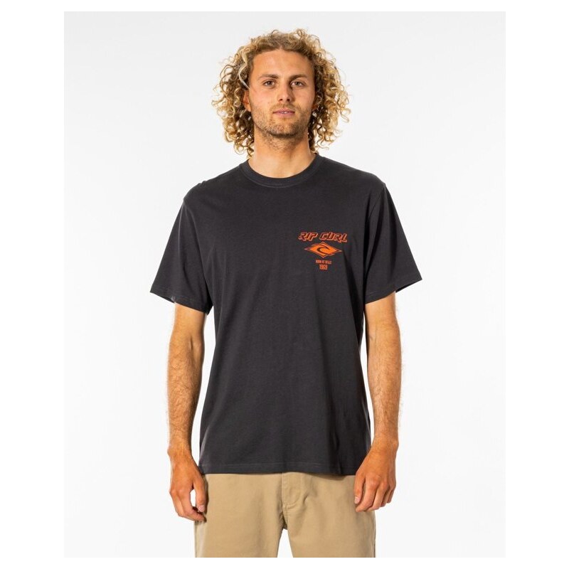 Tričko Rip Curl FADE OUT ICON TEE Washed Black