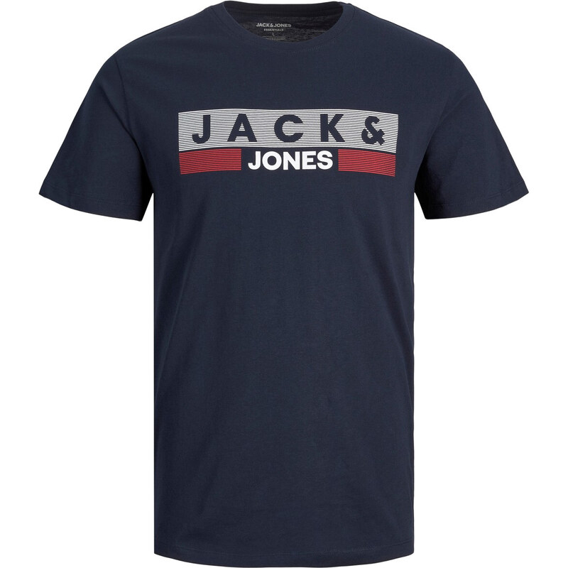 Jack&Jones PLUS Pánské triko JJELOGO Regular Fit 12158505 Navy Blazer PLAY 4 3XL