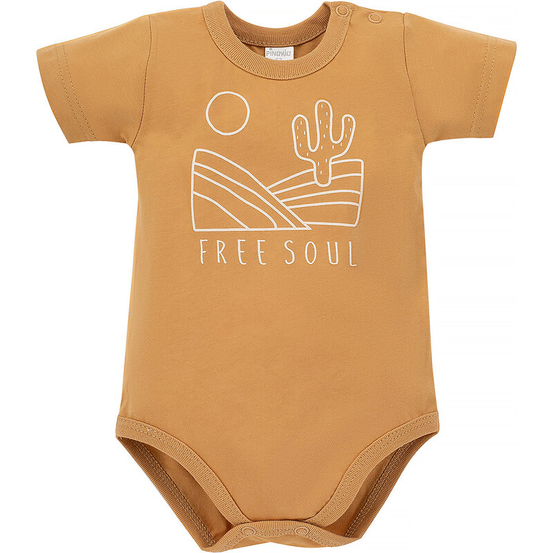 Pinokio Kids's Free Soul Shortsleeve Buttoned Bodysuit