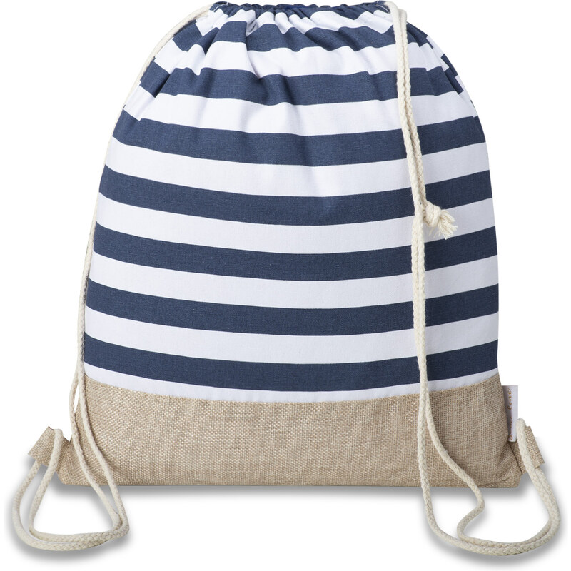 Semiline Woman's Backpack L2022-1 White/Navy Blue