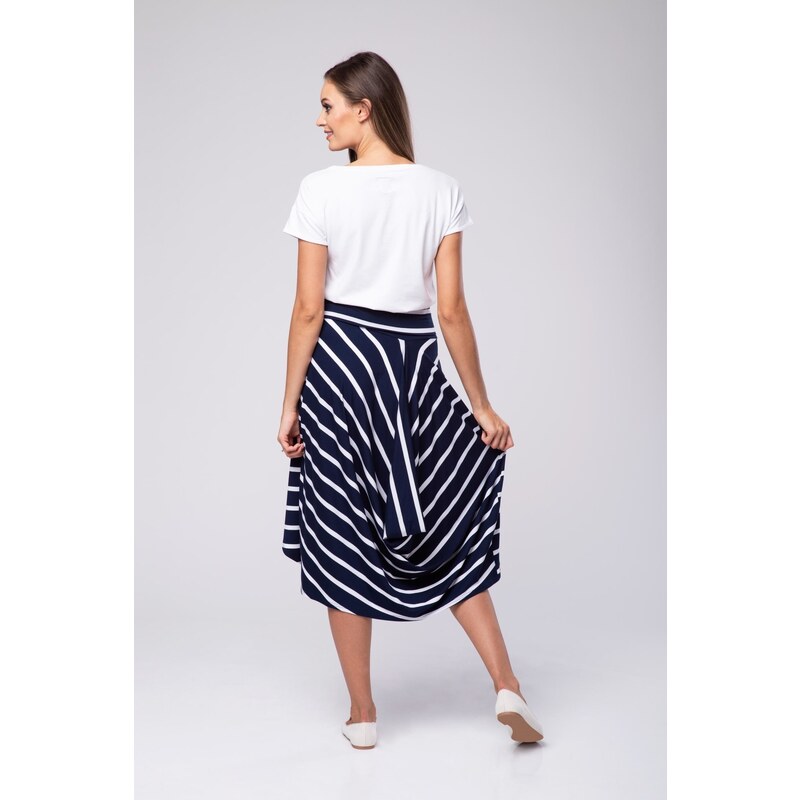 Look Made With Love Woman's Skirt 17 Saint Tropez Navy Blue/White