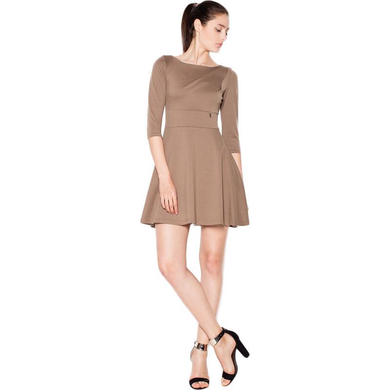 Venaton Woman's Dress VT077 Mocca