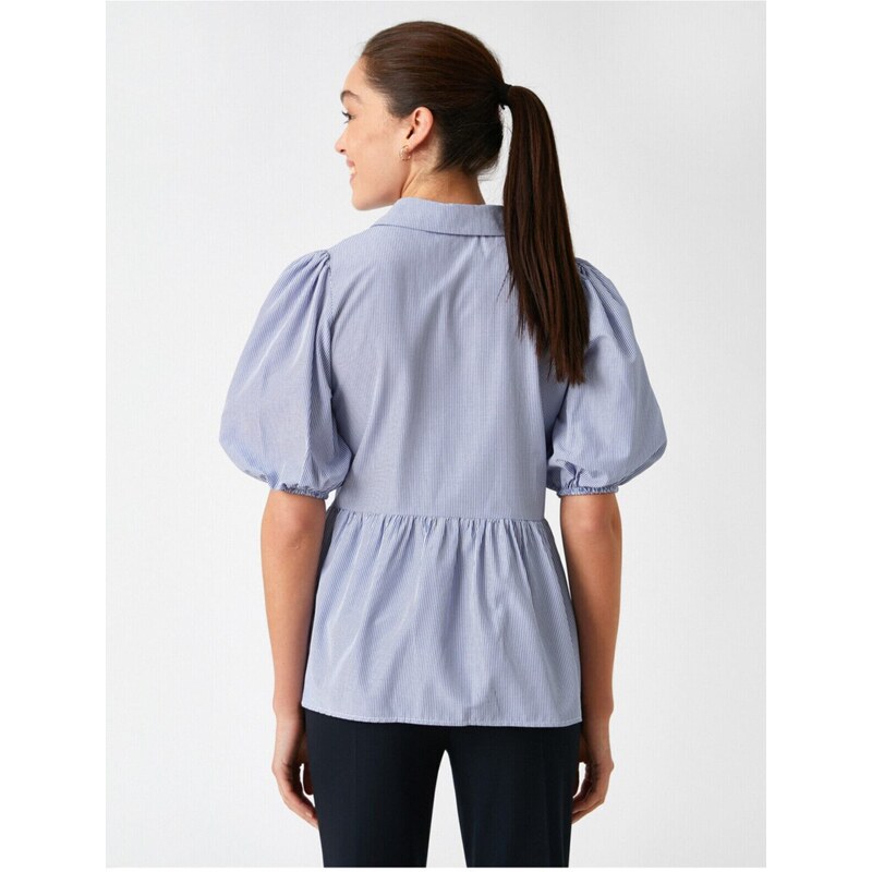 Koton Balloon Sleeve Frilly Blouse