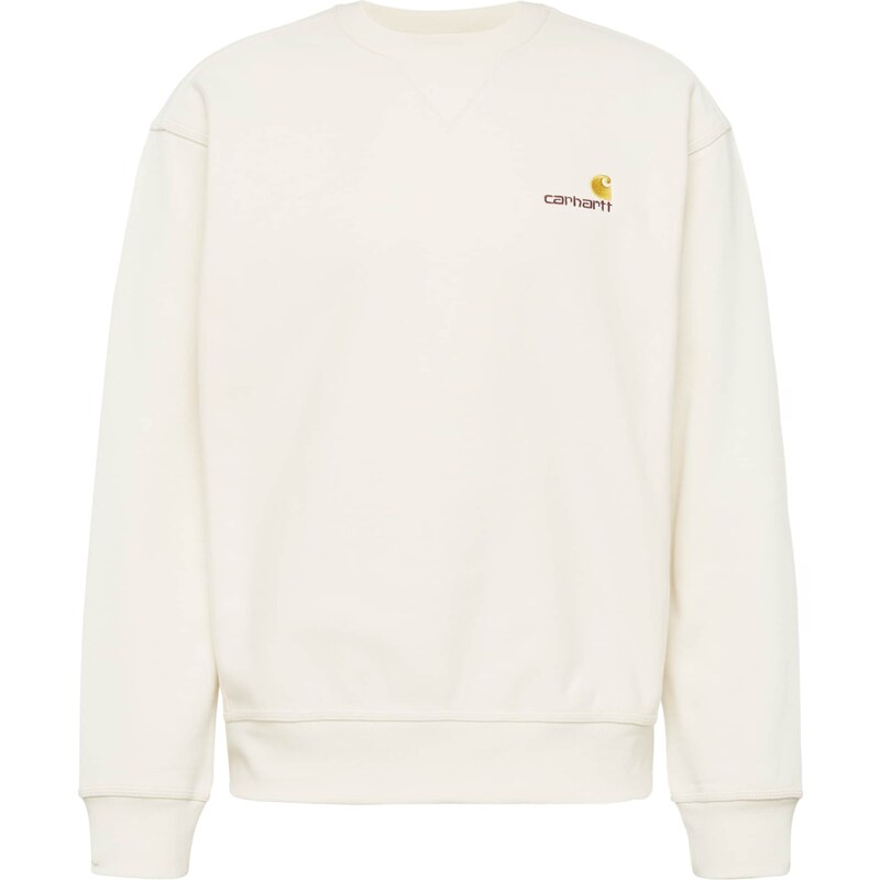 Carhartt WIP Mikina American Script béžová / čokoládová / žlutá