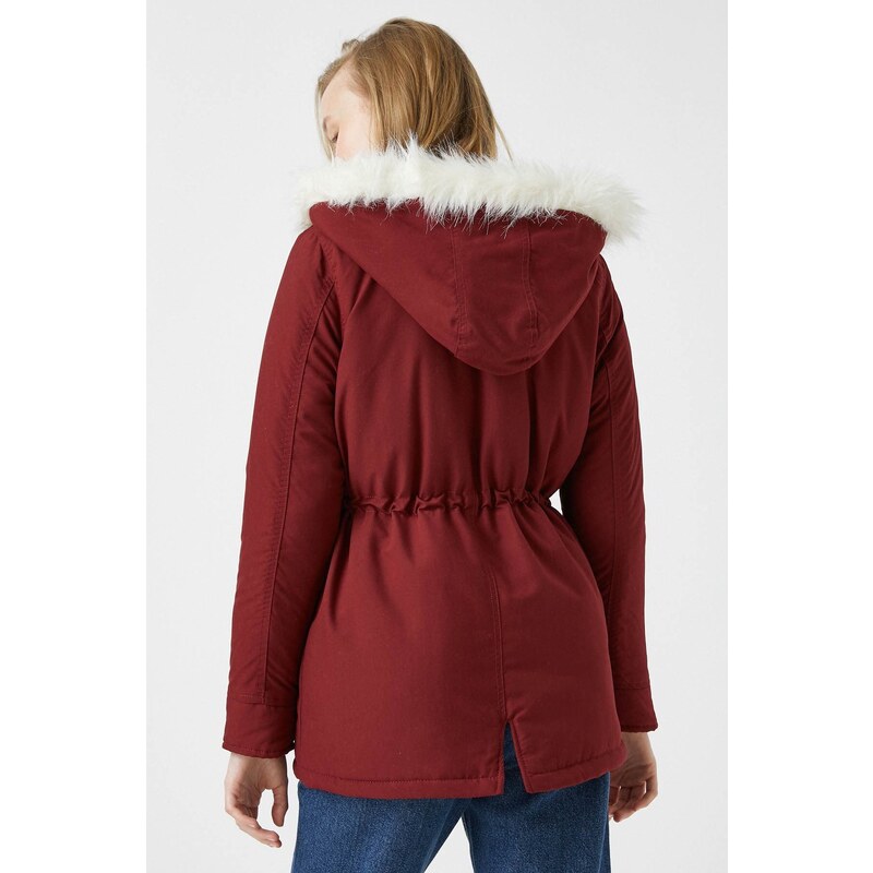 Koton Women's Claret Red Parka