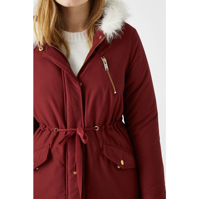 Koton Women's Claret Red Parka