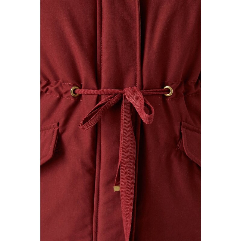 Koton Women's Claret Red Parka