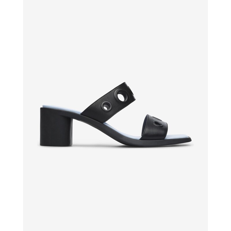 Černé dámské kožené sandálky na podpatku Camper Meda - Dámské