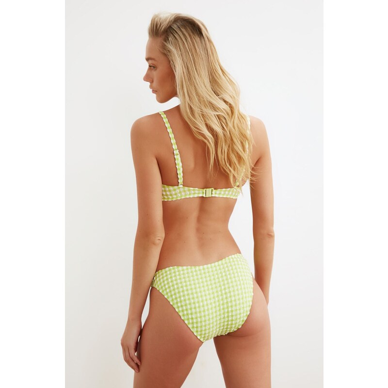 Trendyol Green Hijab Textured V-Cut Bikini Bottoms