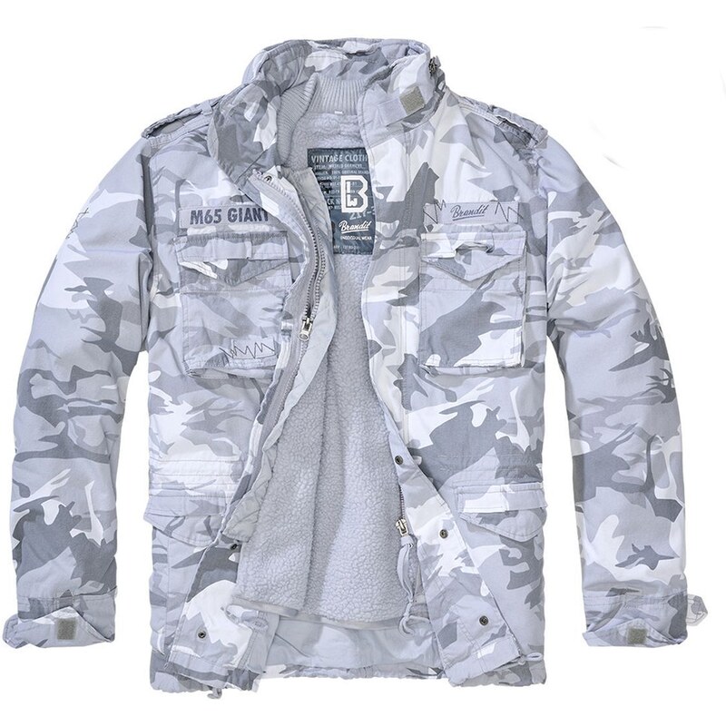 BRANDIT Textil GmbH Brandit Kabát M65 VINTAGE GIANT Blizzard Camo