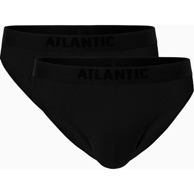 Pánské bambusové slipy ATLANTIC 2Pack - černé