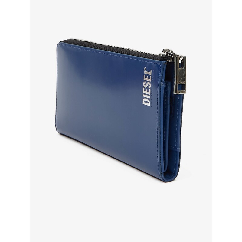 Tmavě modrá pánská kožená peněženka Diesel - Pánské