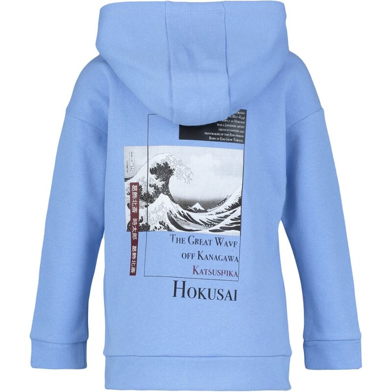 Trendyol Light Blue Great Wave Licensed Printed Boy Knitted Thick Sweatshirt