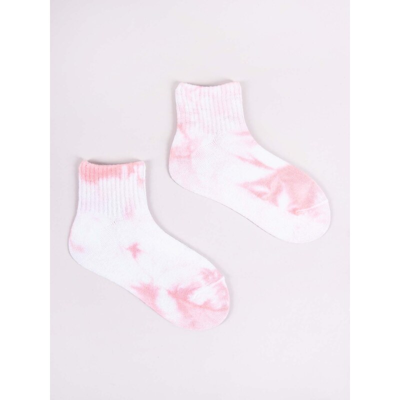 Yoclub Kids's Girls' Ankle Cotton Socks Tie Dye 3-Pack SKS-0091U-0000