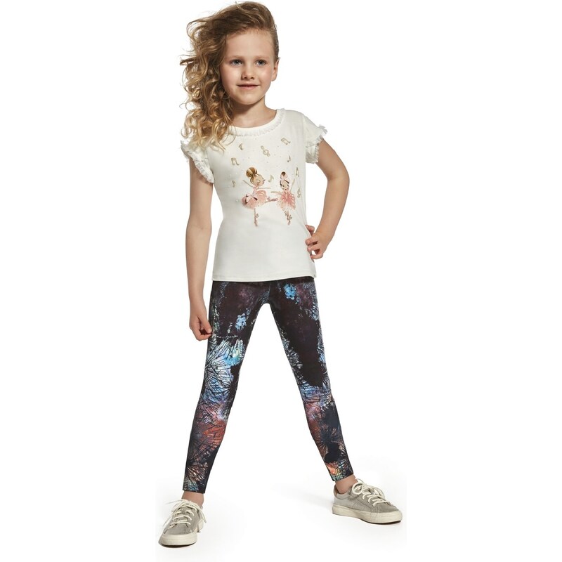 Bas Bleu Girls' leggings SHIMER elastic with comfortable welt