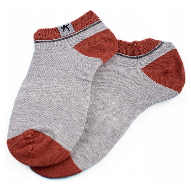 Two-tone men's socks Shelvt gray brown