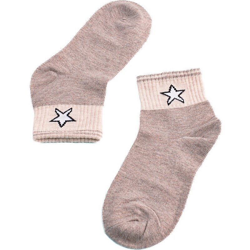 Children's socks Shelvt beige with a star