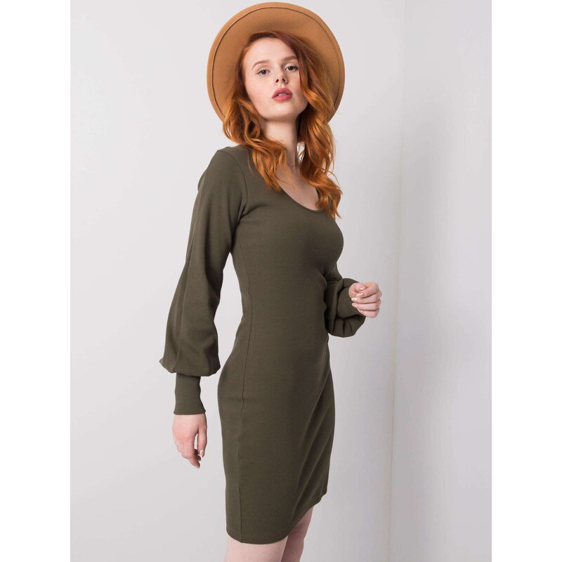 Fashionhunters Khaki šaty RUE PARIS khaki