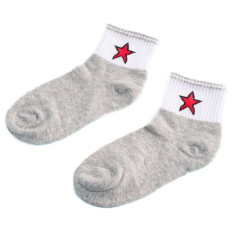 Children's socks Shelvt gray with asterisk