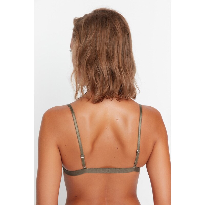 Trendyol Khaki Lace Triangle Bralet