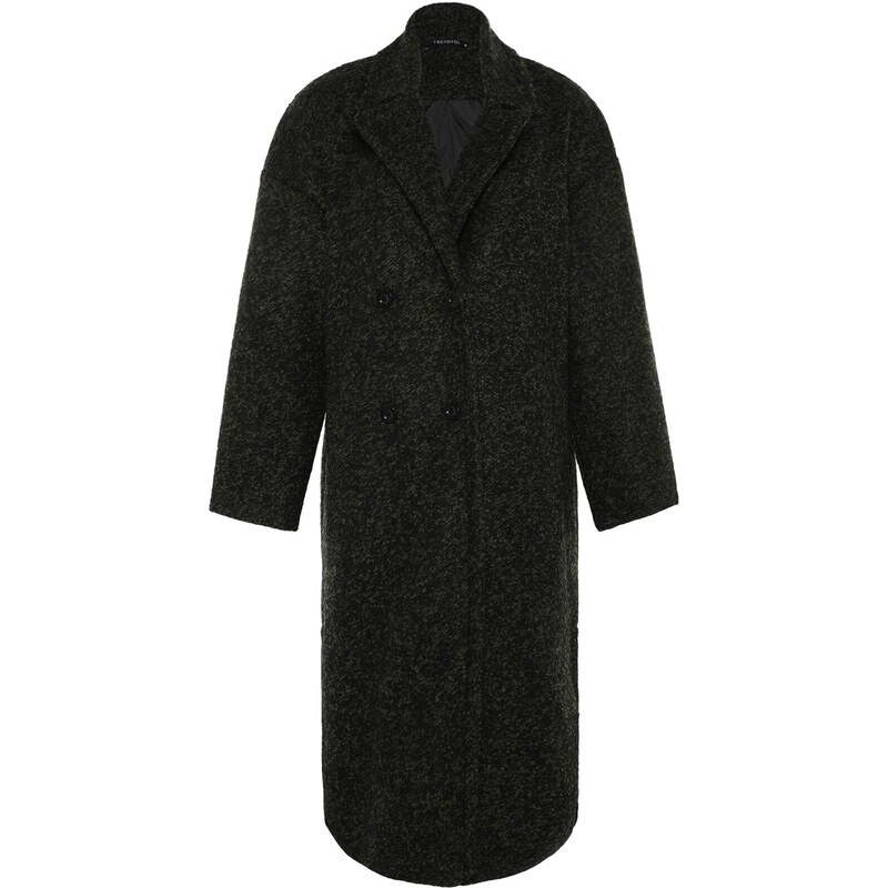 Trendyol Khaki Oversize Premium Wool Cachet Coat