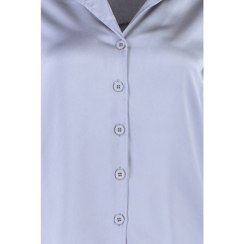 Trendyol Silver Basic Woven Shirt