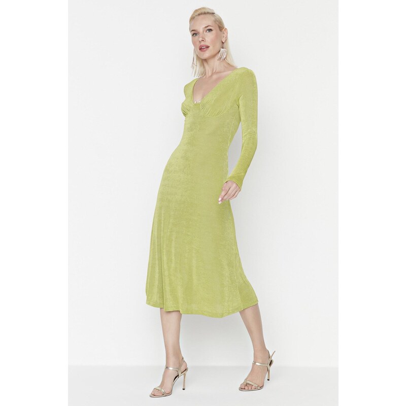 Trendyol světle zelený doplněk Detailní šaty