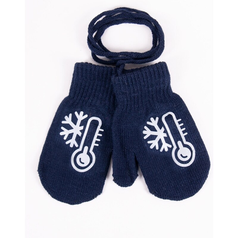 Yoclub Kids's Gloves RED-0236C-AA10-004 Navy Blue