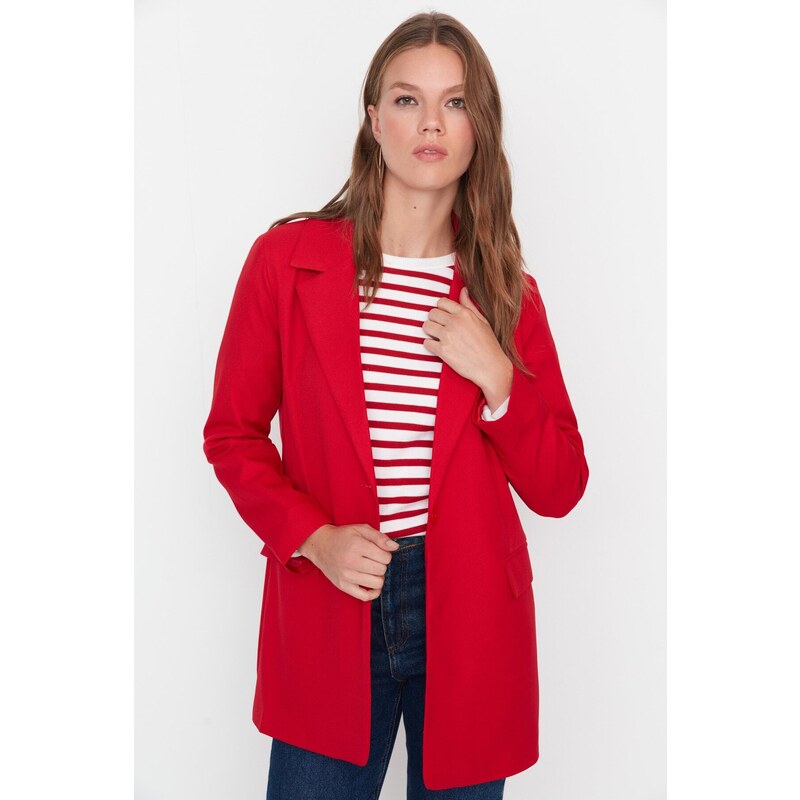 Trendyol Jacket - Red - Regular fit