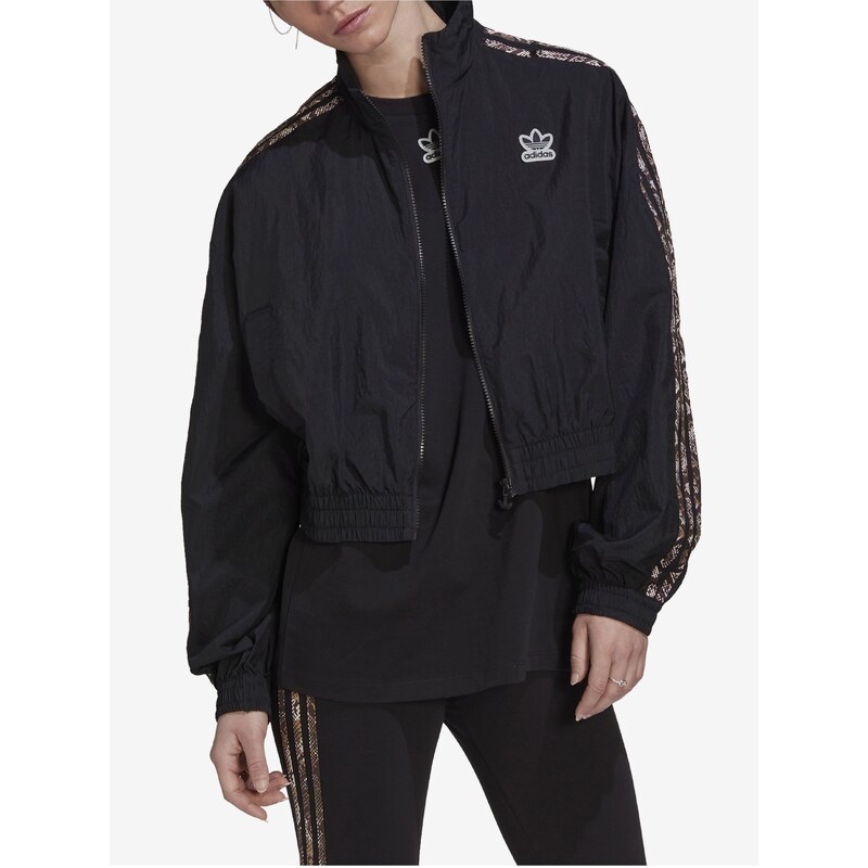 Černá dámská lehká cropped bunda adidas Originals Windbreaker - Dámské