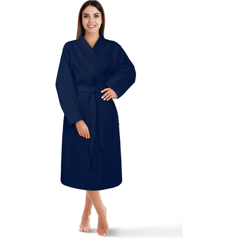 Edoti Waffle bathrobe A619