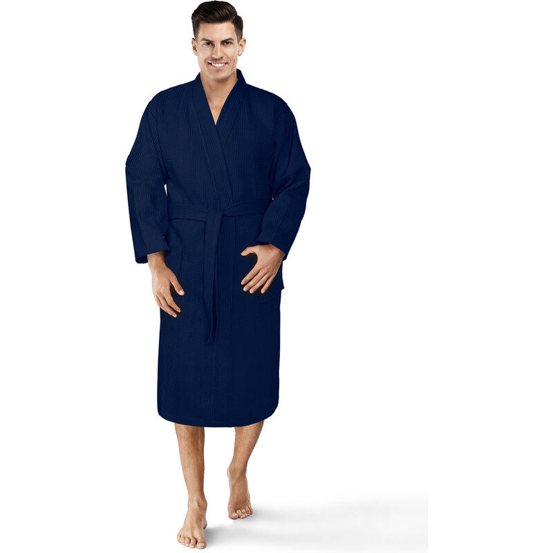 Edoti Waffle bathrobe A619