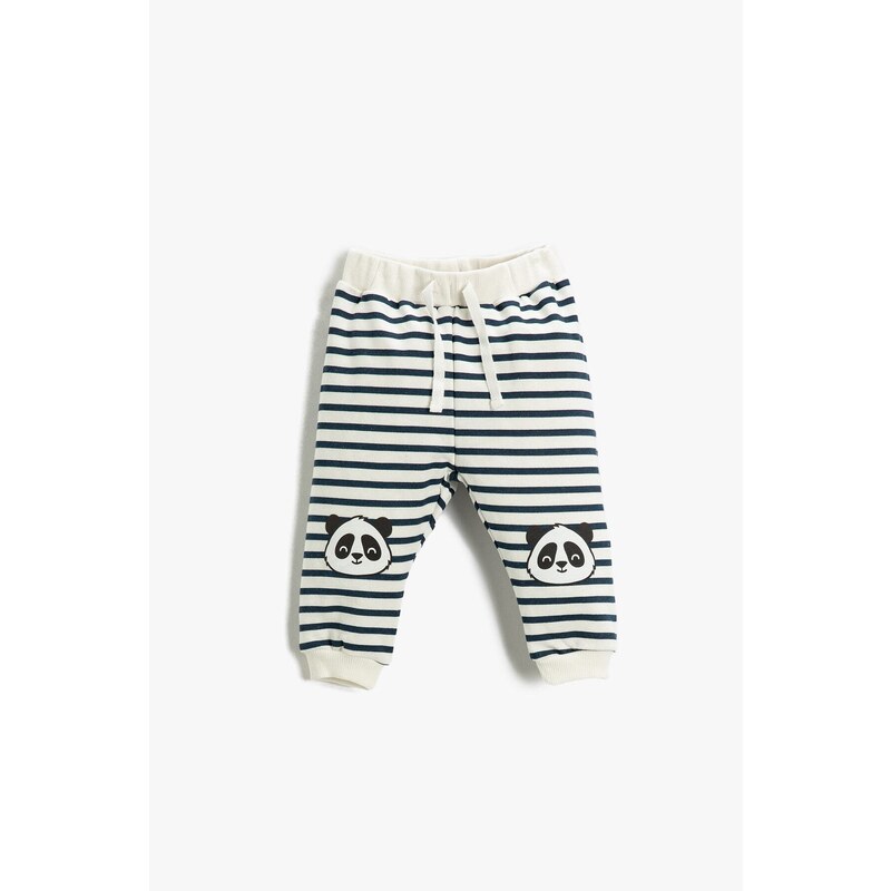 Koton Baby Boy Navy Blue Striped Sweatpants