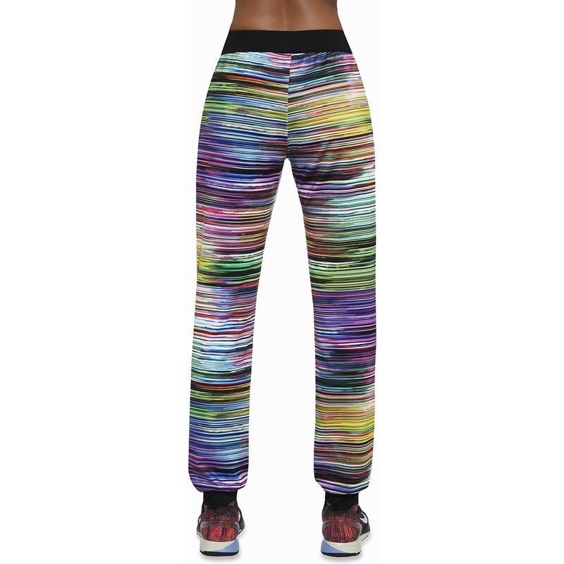 Bas Bleu Women's sweatpants TROPICAL with welts and colored stripes