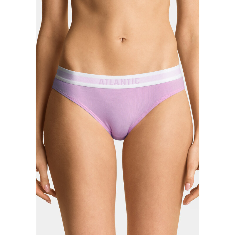 Dámské kalhotky Bikini ATLANTIC 3Pack - fialová/zelená/černá